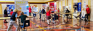 A panoramic view of a County Fair, students present what they learned about Utah State's counties.